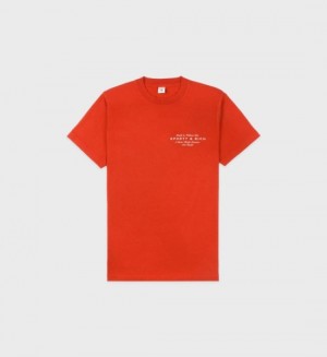 Men's Sporty And Rich Health Initiative T Shirts Red / White | n1kM6fkavoi