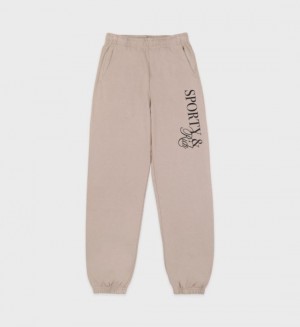 Men's Sporty And Rich SR Initiative Sweatpants Black | IVaOJhZxwWi