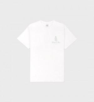 Men's Sporty And Rich Vendome T Shirts White / Olive | mebGWl1RmYb