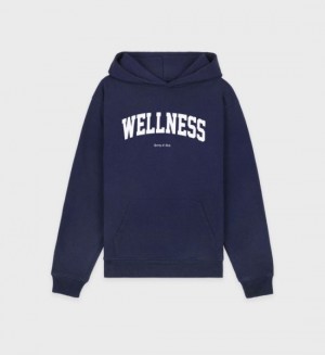 Men's Sporty And Rich Wellness Ivy Hoodie Navy | IIadXI9joQ0