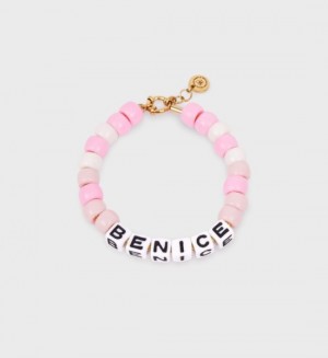 Women's Sporty And Rich Be Nice Beads Bracelet Jewelry Pink | JT2PH7iBhTP