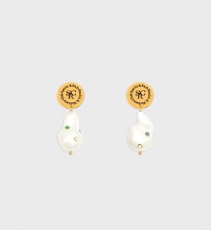 Women's Sporty And Rich Pearl Drop Earrings Jewelry White | lhMvAQ5CPcK