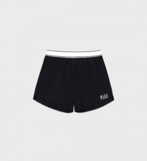 Women's Sporty And Rich SR Runner Active Shorts Black | g1wA6EYsvN0