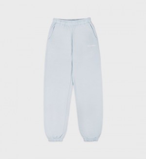 Women's Sporty And Rich Serif Logo Sweatpants Blue / White | djmghZLX7VX