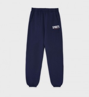 Women's Sporty And Rich Sports Sweatpants Navy / White / Red | Ab99vPuuHjO