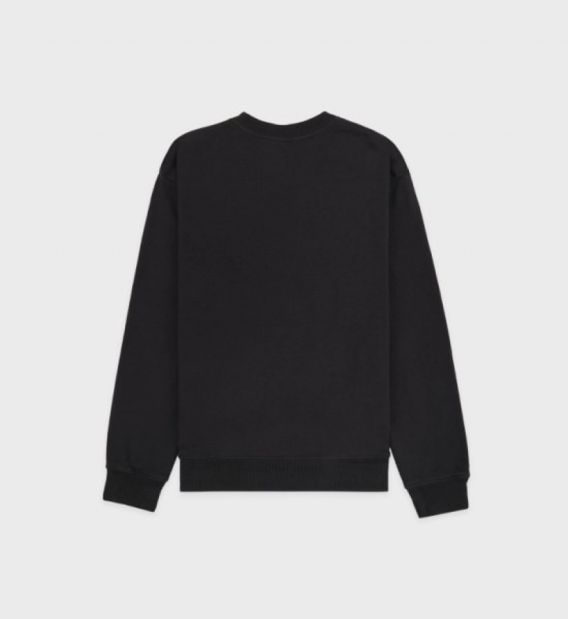 Men's Sporty And Rich California Crewneck Sweatshirts Black | kBYIBdP7sUf