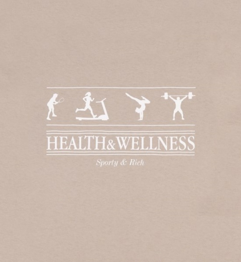 Men's Sporty And Rich Health & Wellness T Shirts White | qoFiXQfzM9d