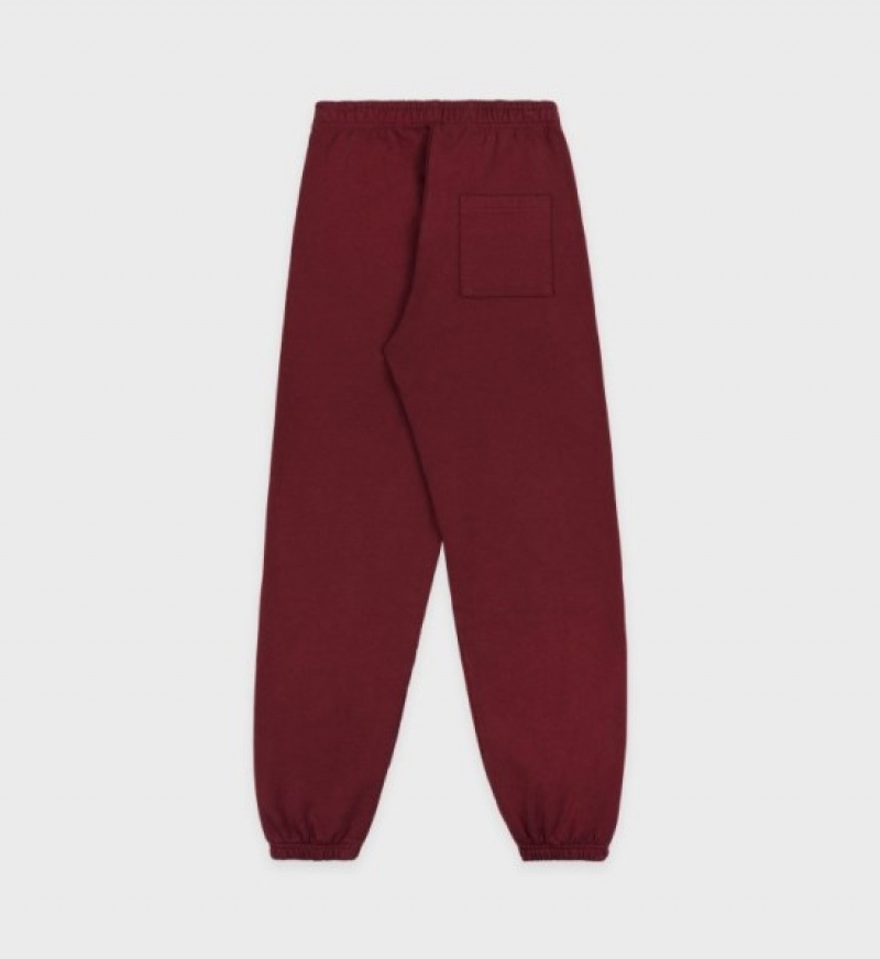 Men's Sporty And Rich Rizzoli Tennis Sweatpants Burgundy / White | 093oRtv5W1P