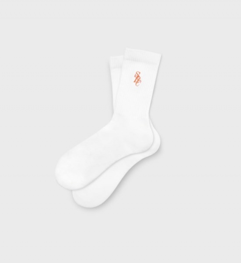 Men\'s Sporty And Rich SRC Socks White | MjXpeC84uZD