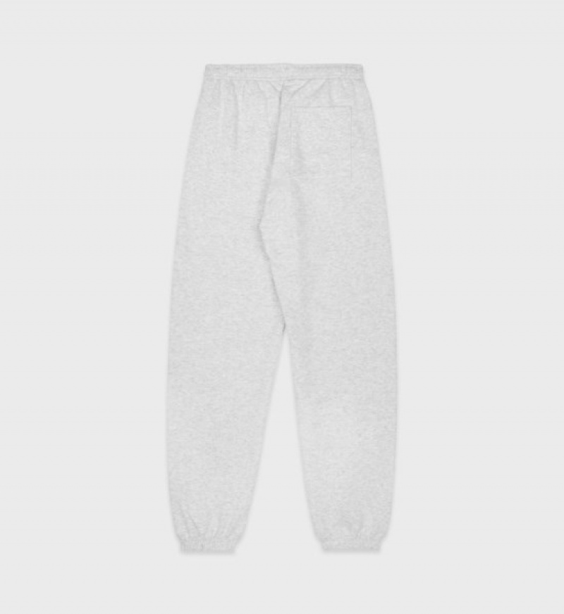 Men's Sporty And Rich Serif Logo Sweatpants Grey | YJQUUexX68x