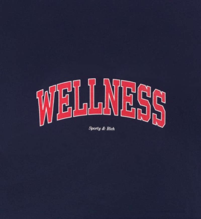 Men's Sporty And Rich Wellness Ivy Crewneck Sweatshirts Navy | nOaayKVr0tY