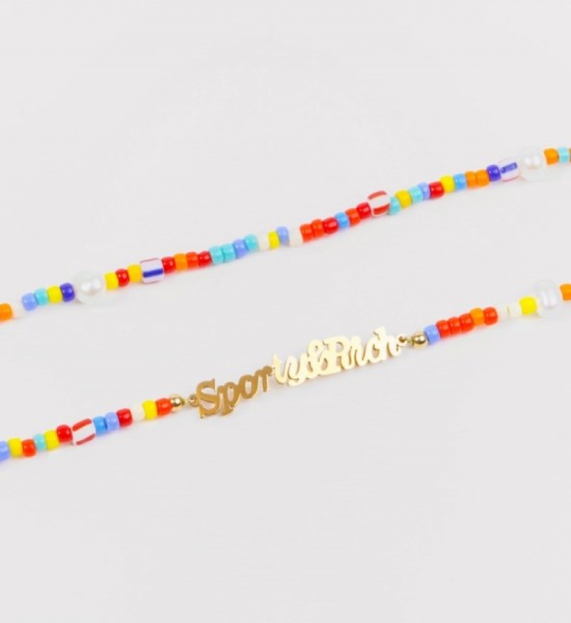 Women's Sporty And Rich Classic Logo Beads Belly Chain Jewelry Multicolor | pEuDZcW0PWT