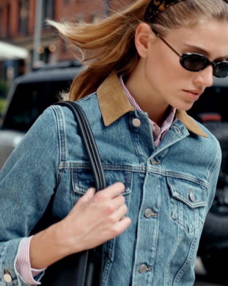 Women's Sporty And Rich Denim Jackets Blue | KKZHwrVjn5g