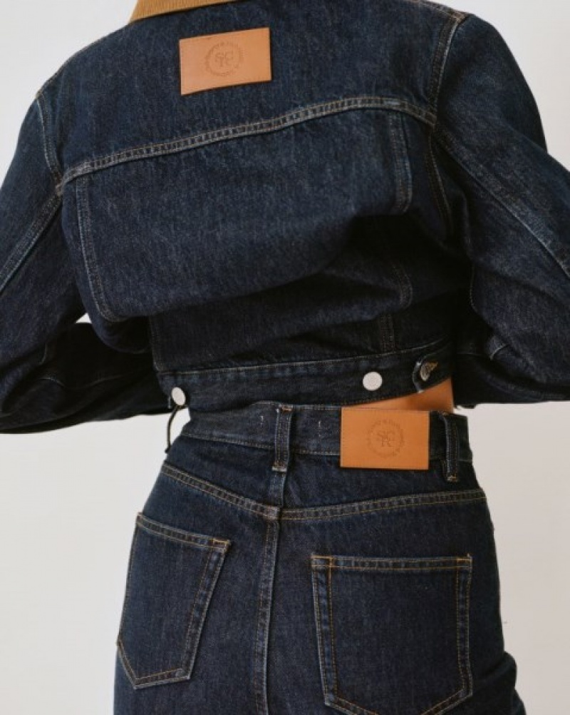 Women's Sporty And Rich Denim Jackets Wash | BEF3BzjFbQg