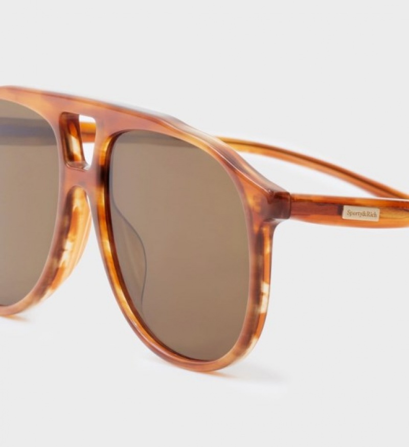 Women's Sporty And Rich Frame N.03 Eyewear Havana | Z9GKwL7smHz