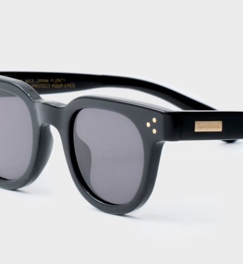 Women's Sporty And Rich Frame N.04 Eyewear Black | 3ZjXCQ6e78S