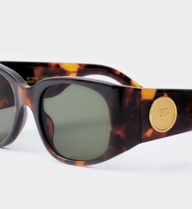 Women's Sporty And Rich Frame N.06 Eyewear Tortoise | GbkBJz6vcFT