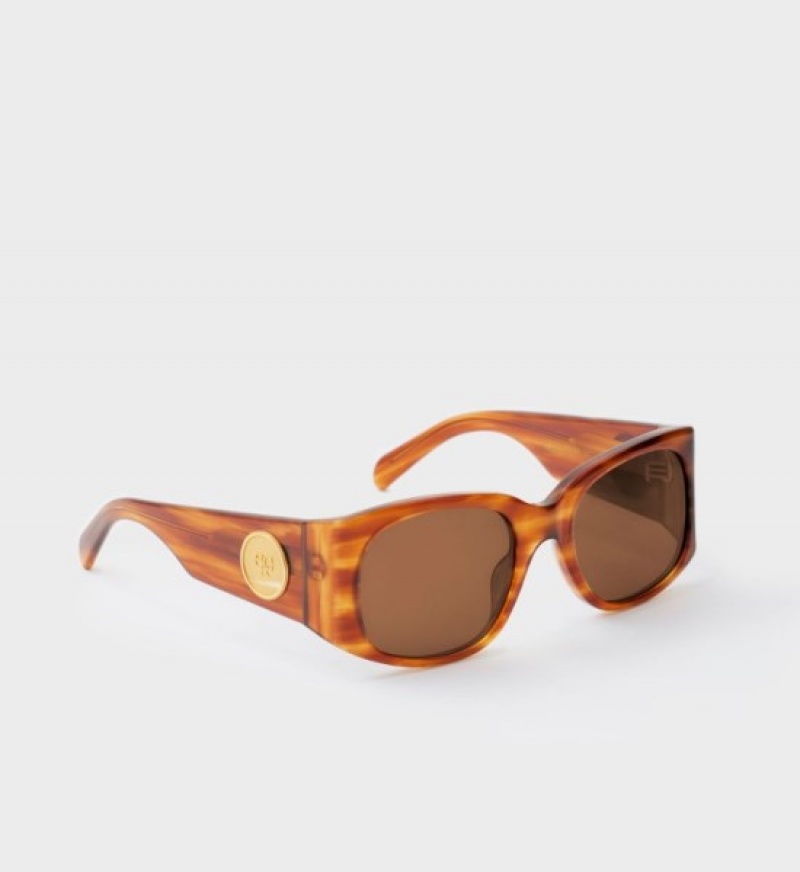 Women's Sporty And Rich Frame N.06 Eyewear Havana | Wafq1vjpOEG