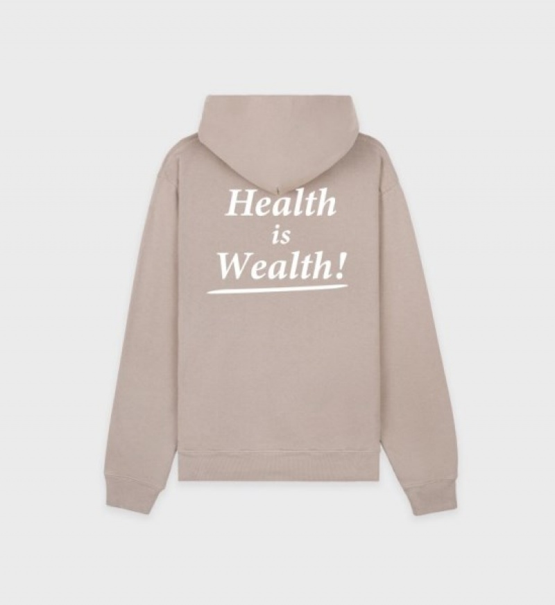 Women's Sporty And Rich Health Is Wealth Hoodie White | 9CKJQ60CwXo