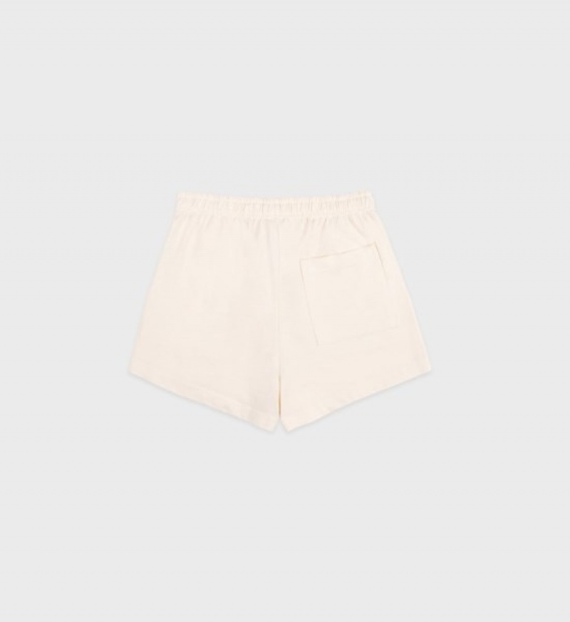 Women's Sporty And Rich LA Athletic Group Disco Shorts Cream | NLLZm4mLuDk