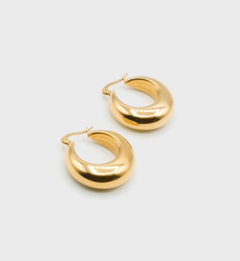 Women's Sporty And Rich Orb Hoop Earrings Jewelry Gold | cNyp38X5C2j