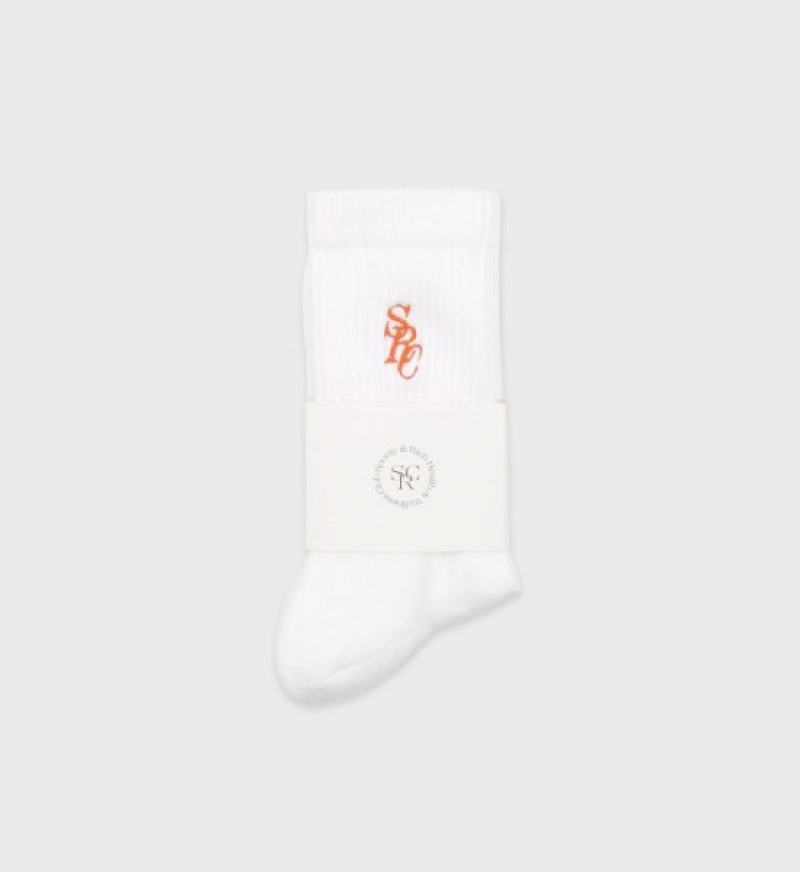 Women's Sporty And Rich SRC Socks White | cKGy2eqrJYU