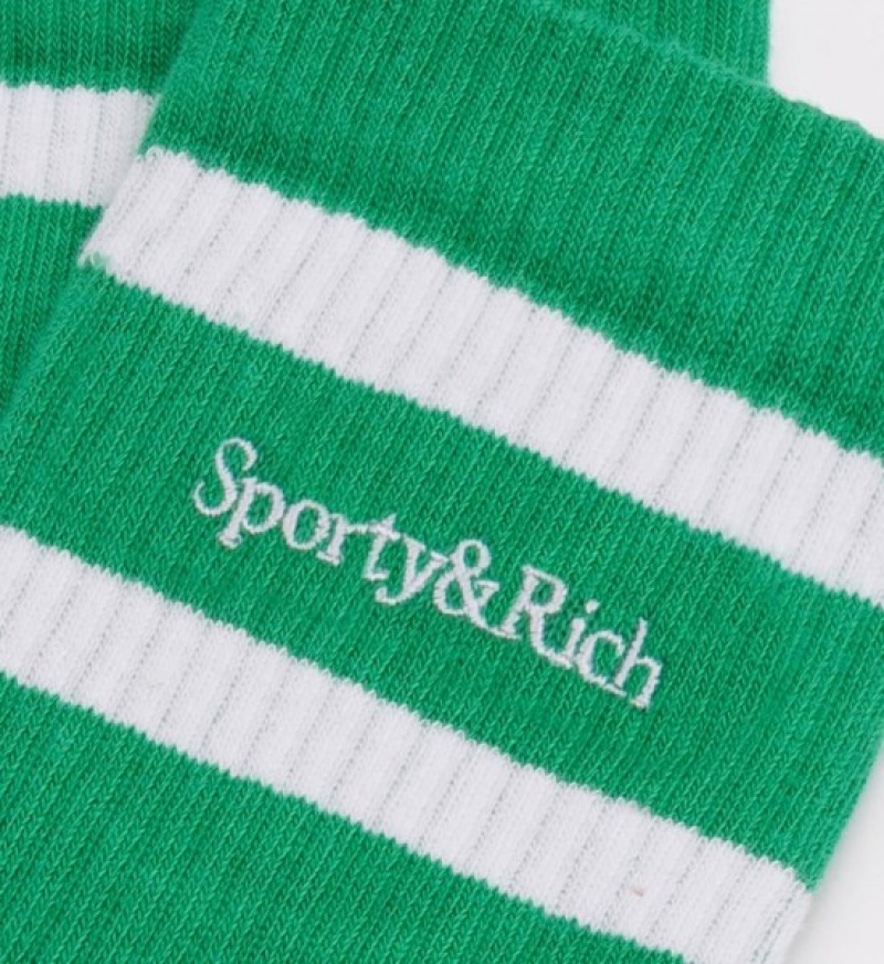 Women's Sporty And Rich Serif Logo Socks White | R96tLal5H7X