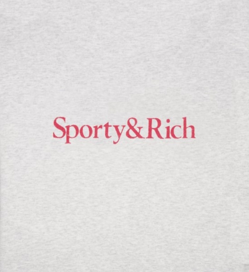 Women's Sporty And Rich Serif Logo Sweatpants Grey | 5uzdwi5Zajf