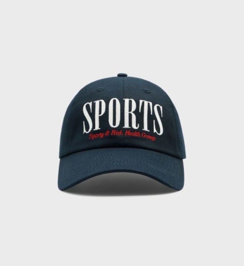 Women\'s Sporty And Rich Sports Hats Navy / White | JM9DS5DBTyu