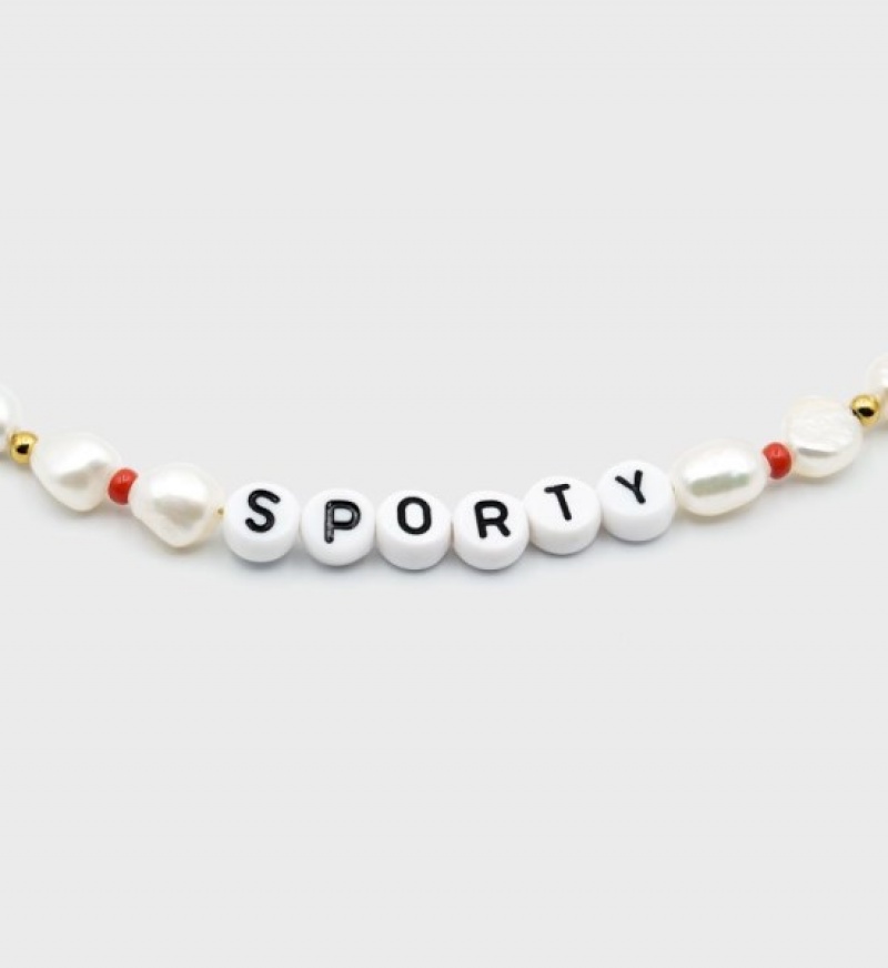 Women's Sporty And Rich Sporty Pearl/Bead Bracelet Jewelry Pearl | LKtTn75J7z8