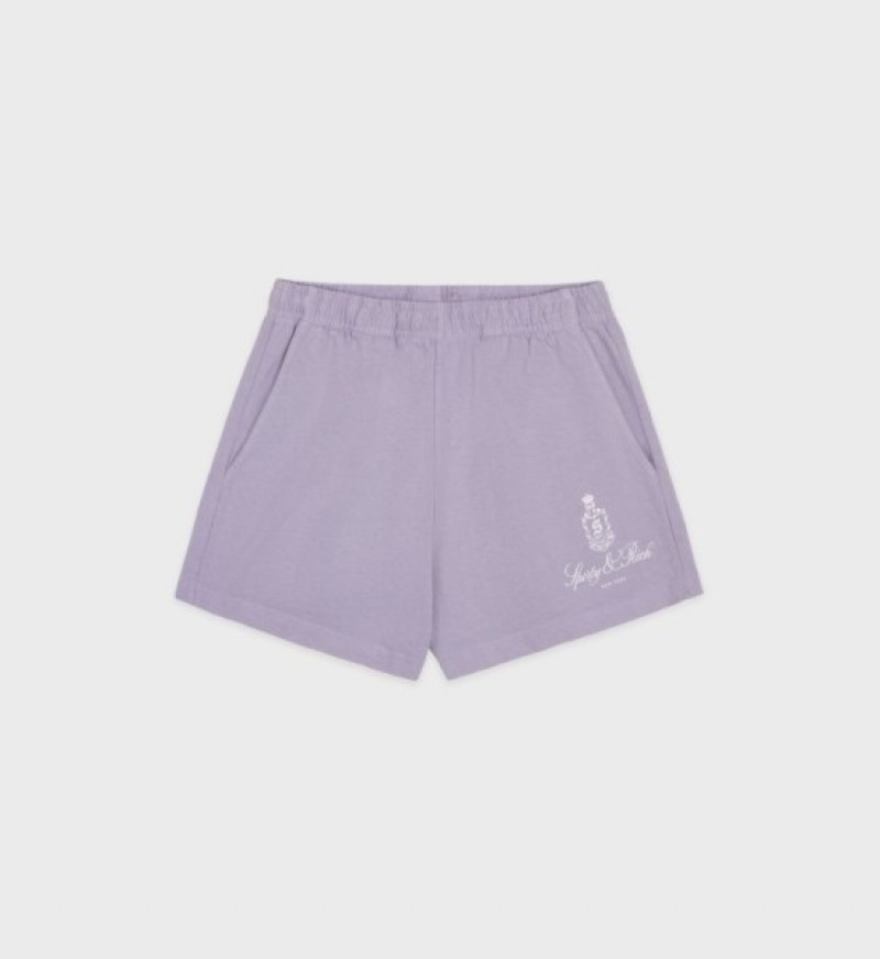 Women\'s Sporty And Rich Vendome Disco Shorts Purple / White | tVlLhu5Kt1E