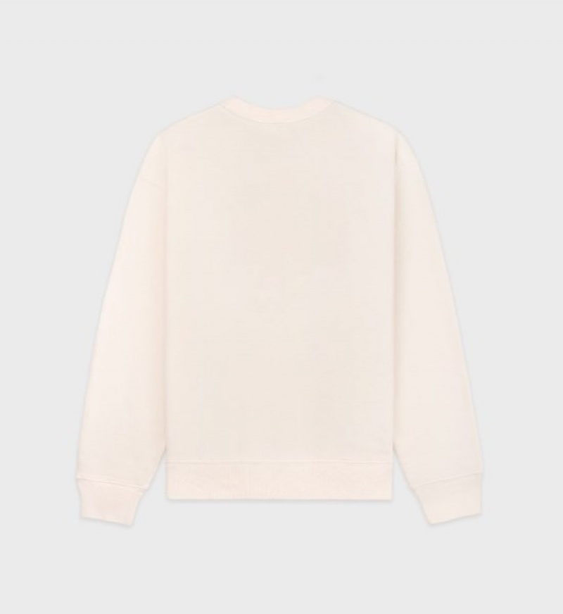 Women's Sporty And Rich Wellness Ivy Crewneck Sweatshirts Cream | ESF3zCciCJ5