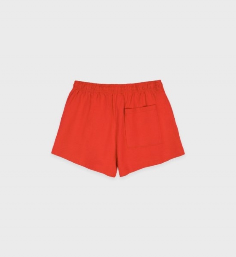 Women's Sporty And Rich Wellness Ivy Disco Shorts Red / White | V6lCXdKR71m